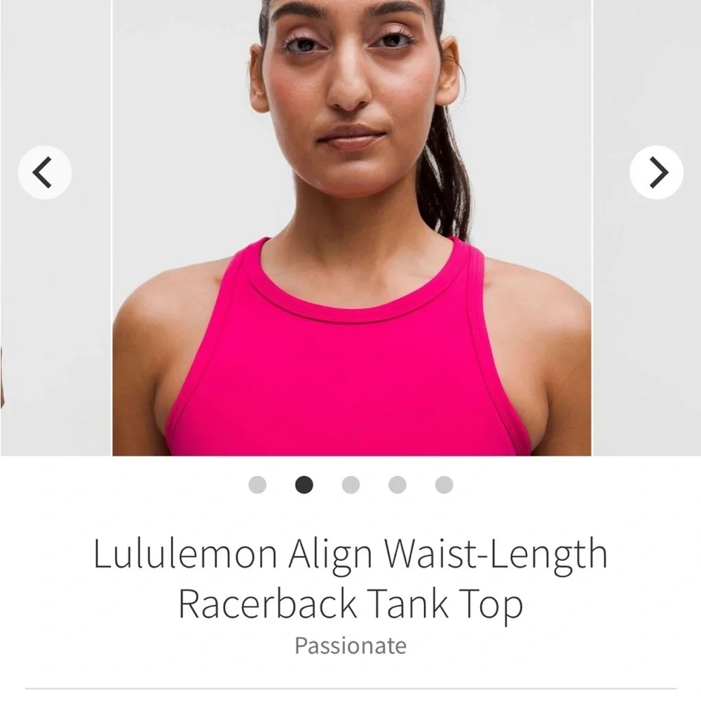 Lululemon NWT Pink Fitted‎ Tank Top-Passionate Color